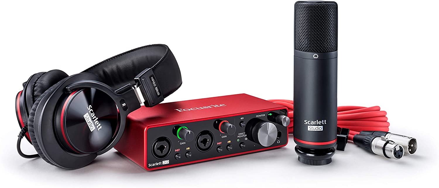 Focusrite Scarlett 2i2 Studio 3rd Gen USB Audio Interface and Recording Bundle. 