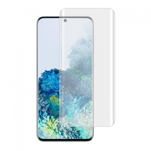 UV Light Adhesive Tempered Glass Screen Protector for Samsung Galaxy S22 Series and Note 20 Series - Transparent, Easy Installation with UV Curing. 