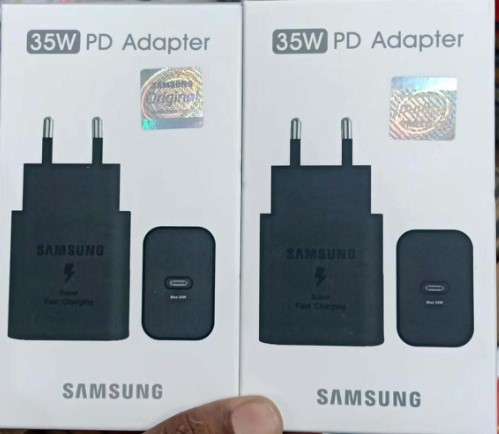 Official Samsung 45W PD Fast Charging Adapter Type-C to Type-C Adapter and Cable 2 pin. 