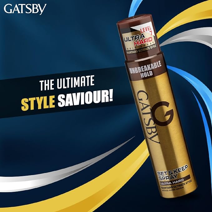 Gatsby - Set & Keep Spray Ultra Hard | Maximum setting power for an Ultimate style - 250ml. 