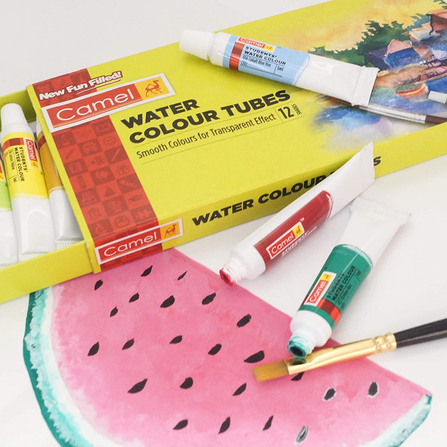Camel Student Water Color Tube - 5Ml Each, 12 Shades. 