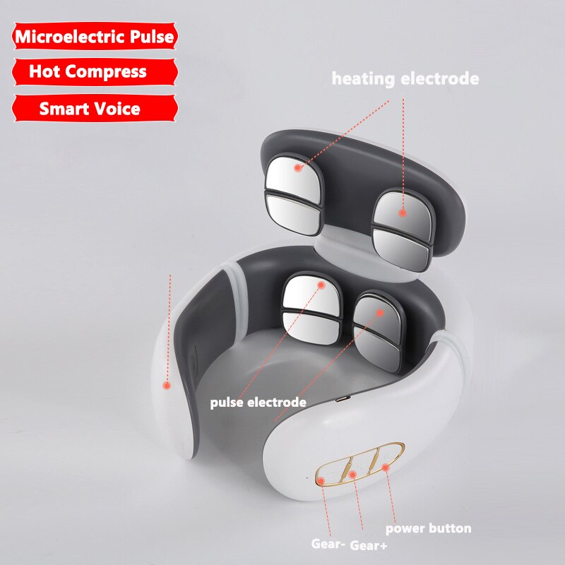 Smart Electr Vibration e asssger ee ot Compress agnet ulse Voe Ceral assager echargeable e assage