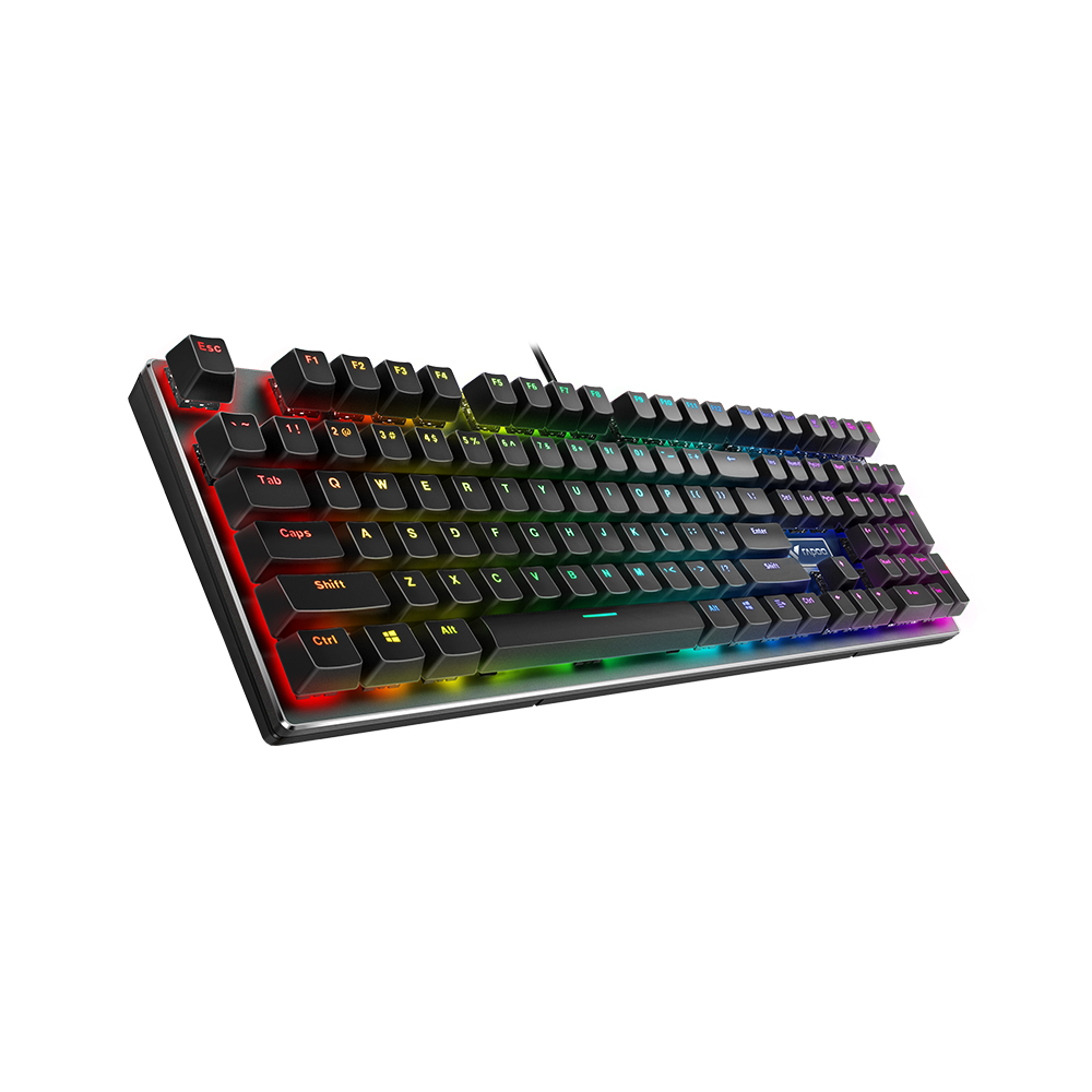 Rapoo VPRO V700RGB Alloy Blue Switch Backlit Mechanical Gaming Keyboard Adjustable RGB backlight Conflict-free design. 