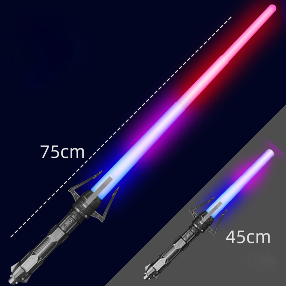 2-in-1 Children Telescopic Sword Color-changing Flashing Stick Led Light Sword Set For Role-playing/acting. 