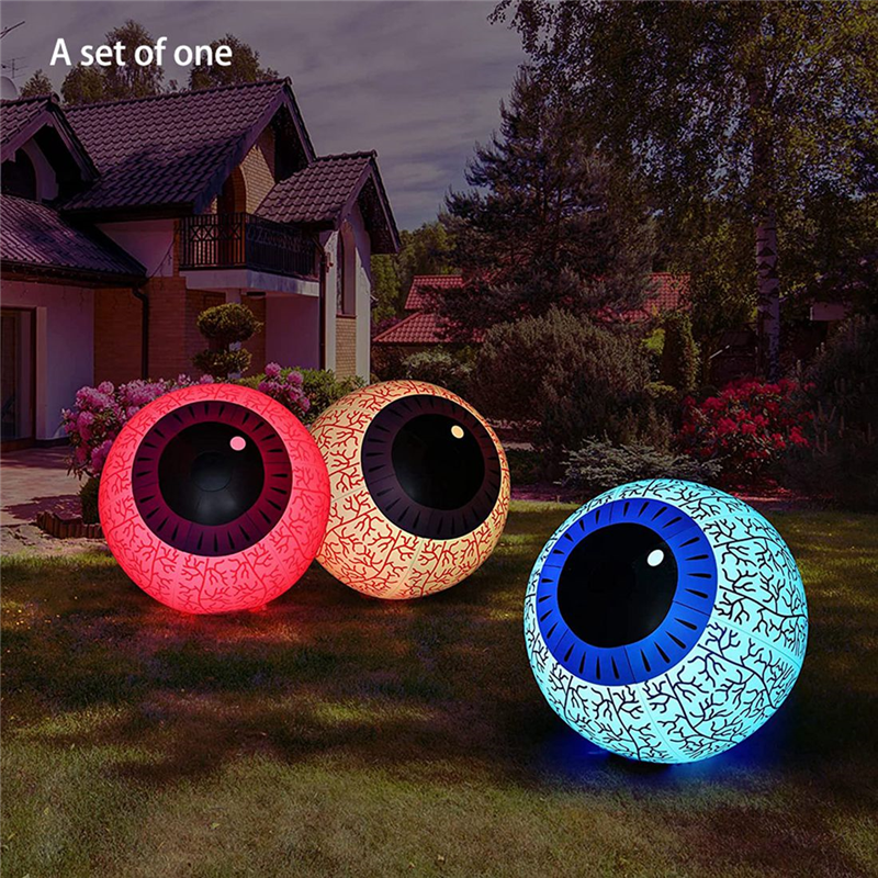 Inflatables Eyeball Halloween Decoration,16 Static Color 4 Dynamic Modes LED Lights for Holiday Party Yard Garden Lawn. 