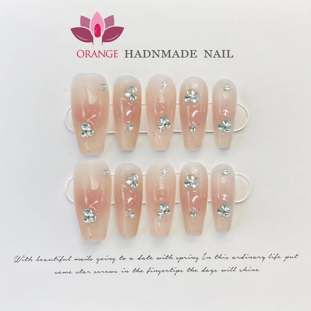 Handmade Gothic Press On Nails Reusable Decoration Nails Full Cover Artificial Manicuree Wearable XS S M L Size Nails Art. 