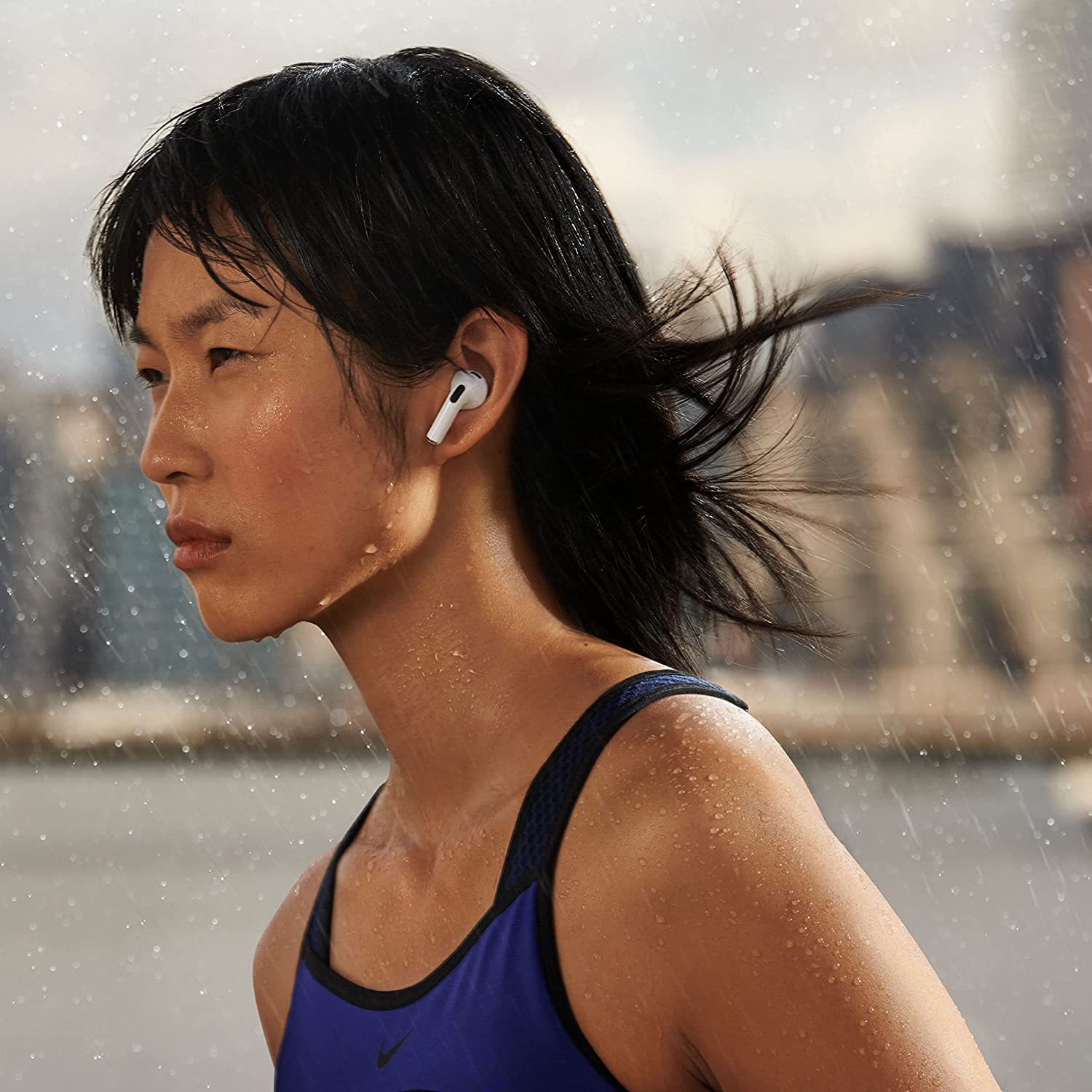 Apple AirPods 3rd Gen-Dubai Version Active Noise Cancellation Bluetooth Earbuds-Air Buds with Type C to Lightning Cable (Made in Dubai). 