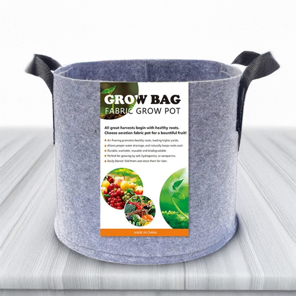 GEO Bag 15 Gallon -1 PCS (dia 18" hight 14"-)  Plant Grow Bags, Synthetic Pot