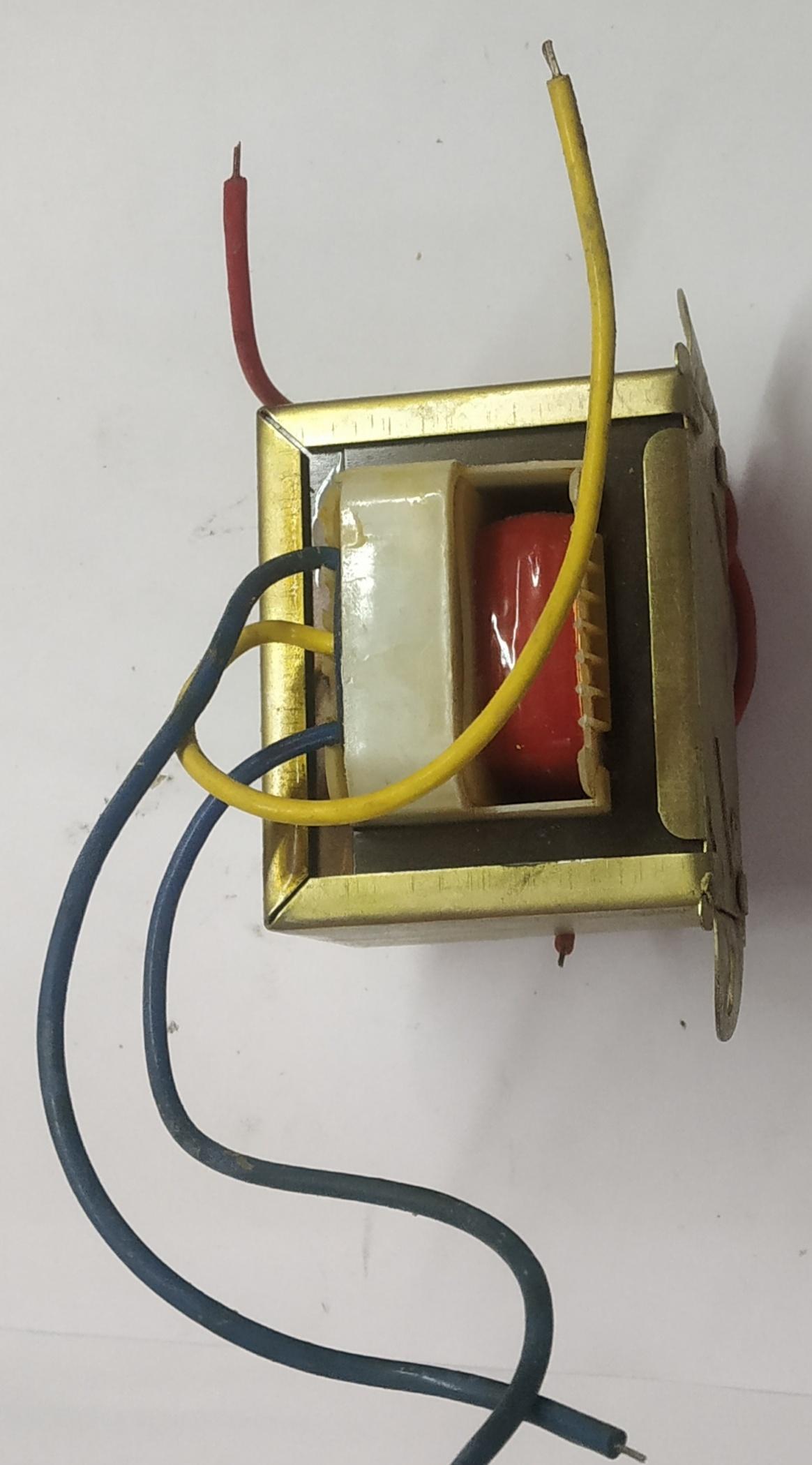 TRANSFORMER 1000 mAH, 220V AC INPUT TO OUTPUT 12V *2 ,50 Hz, 1 AMP. 