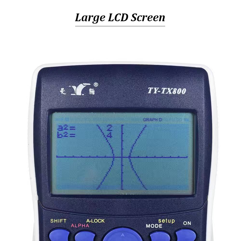 Calculator Scientific Graphic Calculator Multi-Functional Calculator Large LCD Screen Adjustable Contrast/Brightness with Sliding Protective Cover. 