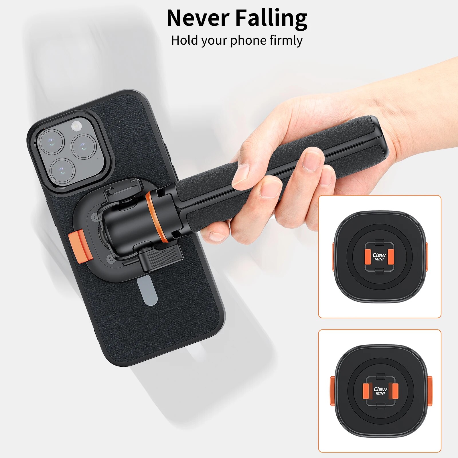 Vrig Claw Mini Magnetic Quick Release Phone Stand with Magsafe for iPhone 15 14 13 12 1/4 Tripod Adapter Phone Base for Vlog. 