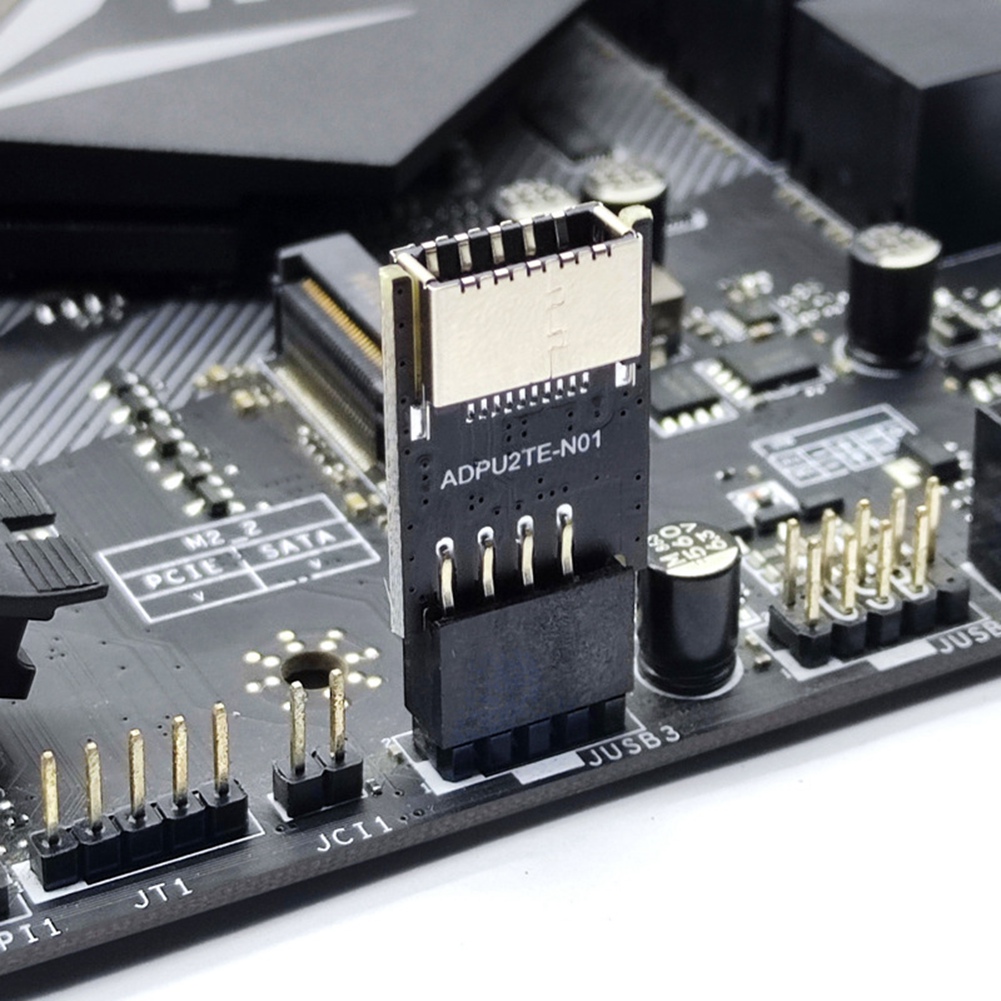 Motherboard USB2.0 9Pin to TYPE-C A-KEY Front Connector Converter USB3.2 TYPE-E Interface Header Adapter Extender Card. 