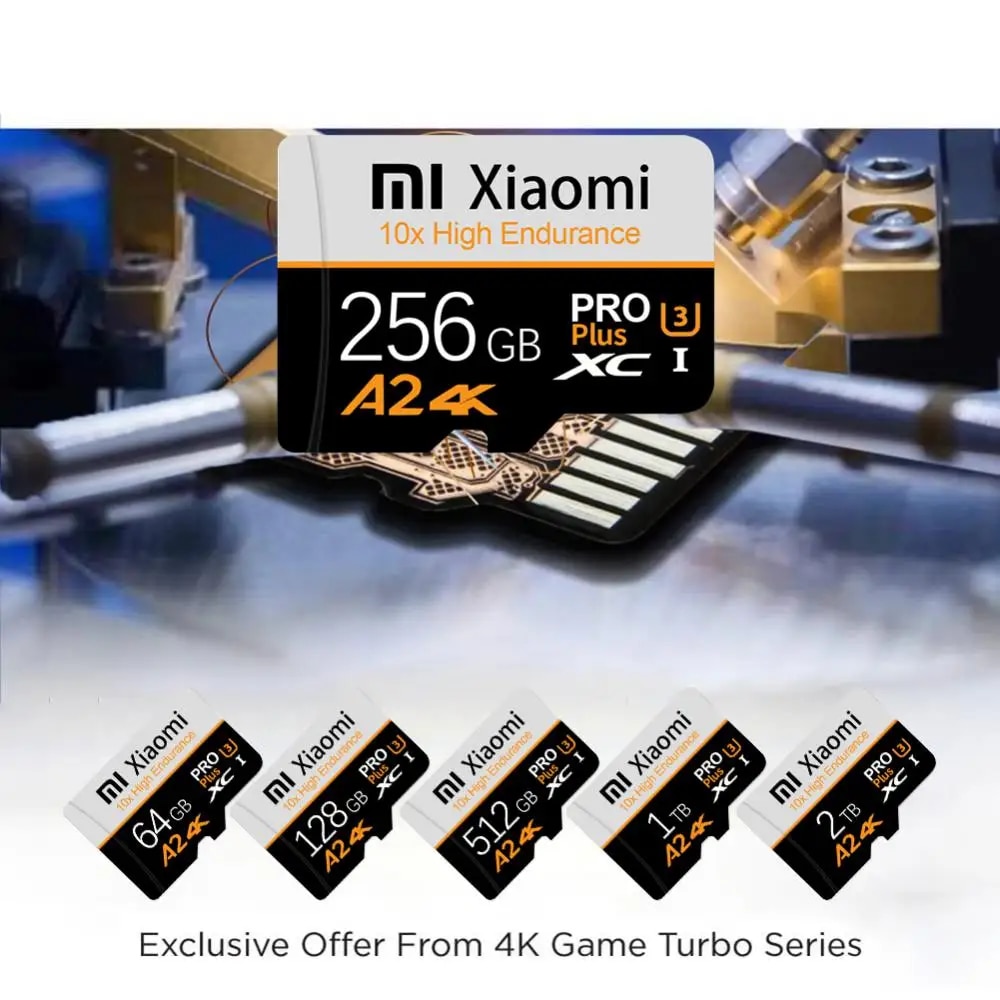 Xiaomi 2TB 1TB Memory Card High Speed C 10 SD Card 128GB 256GB 512GB V60 A2 Flash Memory Card 128GB Micro Tarjeta Sd For Phone. 