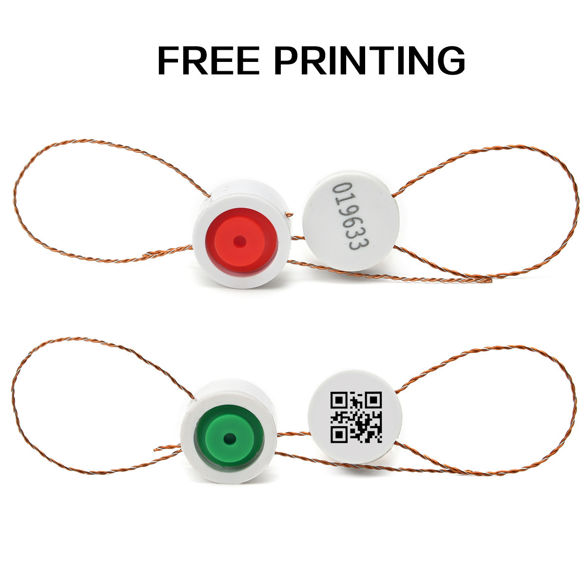 100pcs Serial Numbered Electric Meter Seals Tamper Evident Meter Seal Tag Press Type Safety Padlock For Gas Meters Water Meters