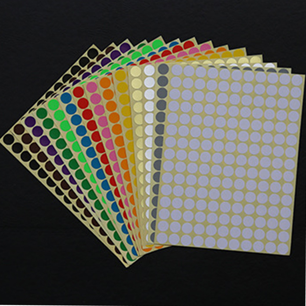 10 mm Calendar Planner Marker stickers Stationery Office School Supplies Color Coding Labels Circle stickers Circle Dot Labels Round Stickers