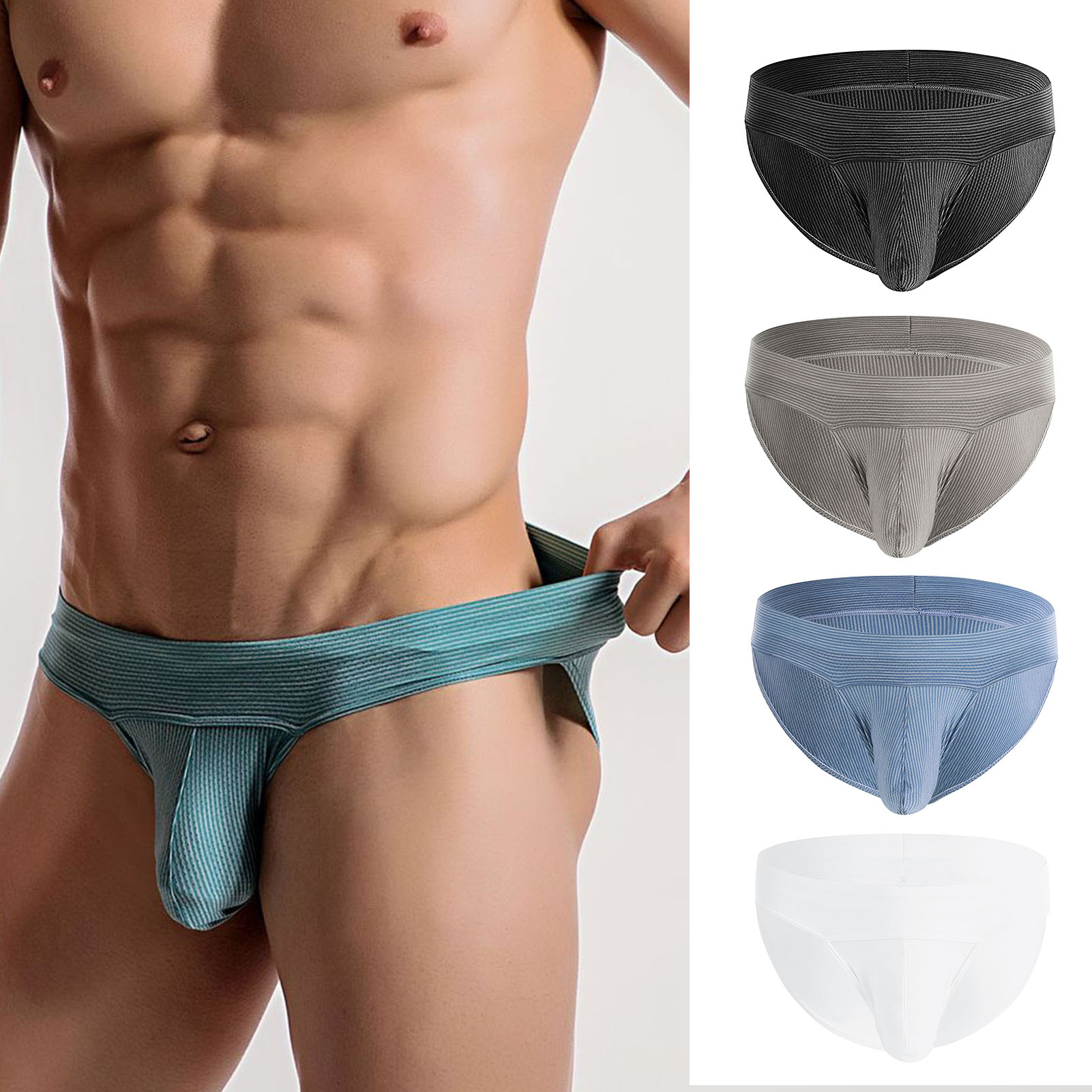 Men Briefs Stretchy High Elasticity T Shape Men Underwear. 