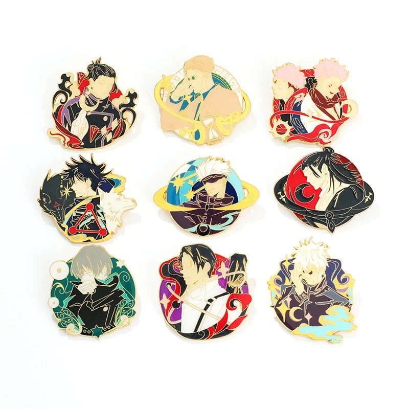 Jujutsu Kaisen Gojo Satoru Ryomen Sukuna Cosplay Brooch Badge Prop Anime Chain Metal Man Woman Pin Props Cartoon Accessories. 