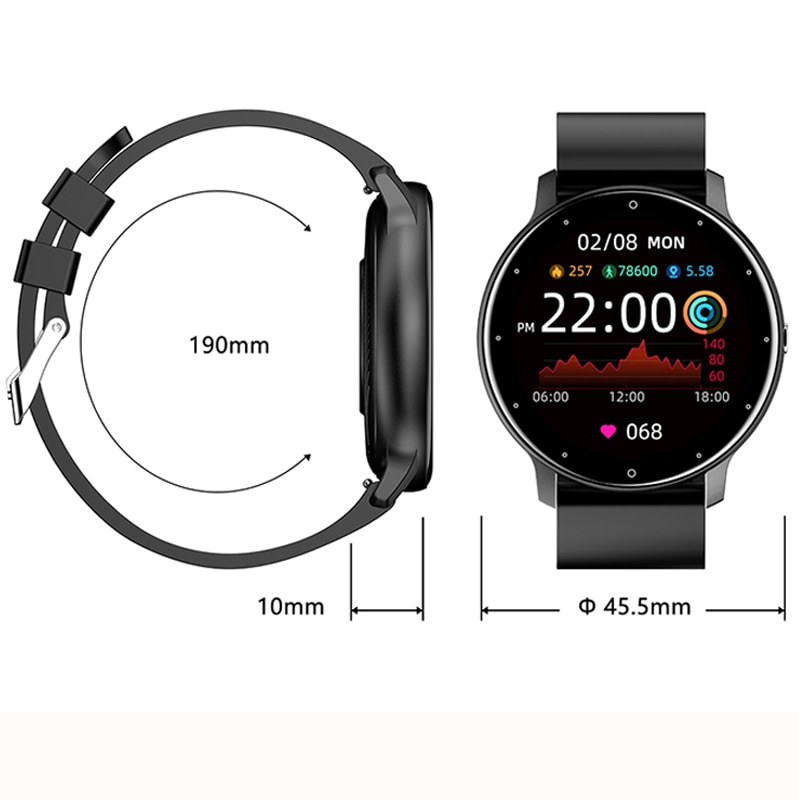 TagoBee Women Smart Watch Men Smartwatch Android IOS Round Screen Weather Forecast Heart Rate Monitor Sports Ladies Clock. 