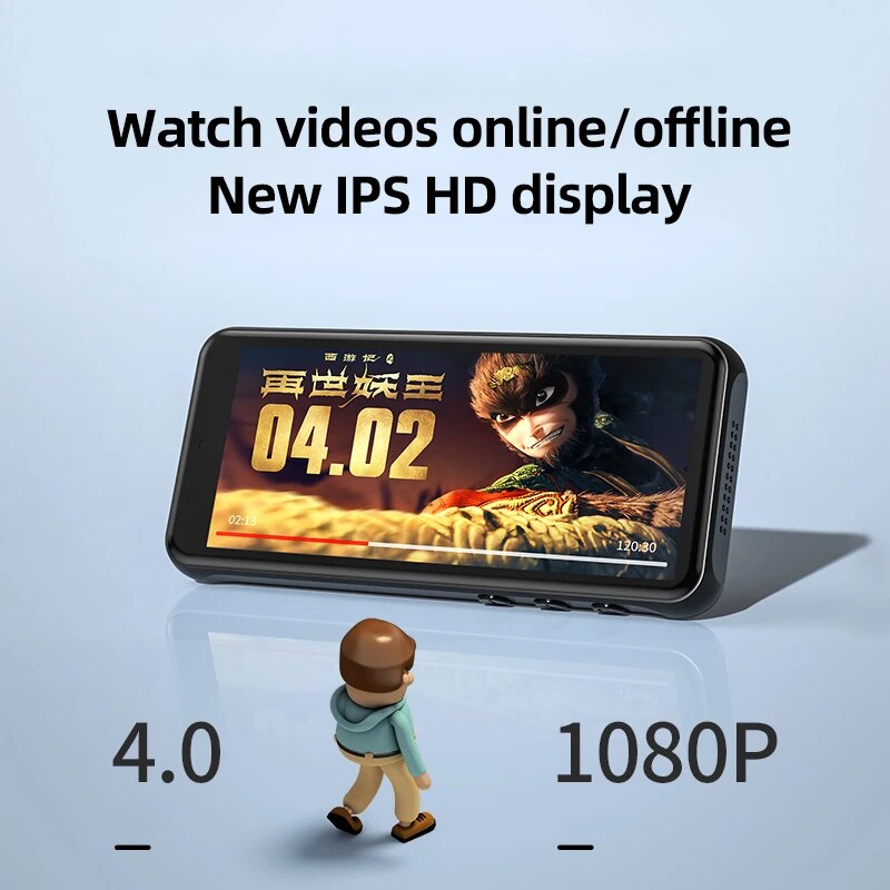 RUIZU Z80 16G WiFi Android 8.1 MP4 Player With Bluetooth 4.2 HiFi MP3 Player 4.0inch Full Touch Screen Walkman FM/ Ebook/Video. 