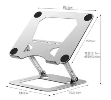 Adjustable Laptop Stand with 360° Rotating Base Aluminum Tabletop Ergonomic Foldable Portable Laptop Stand Holder Compatible. 