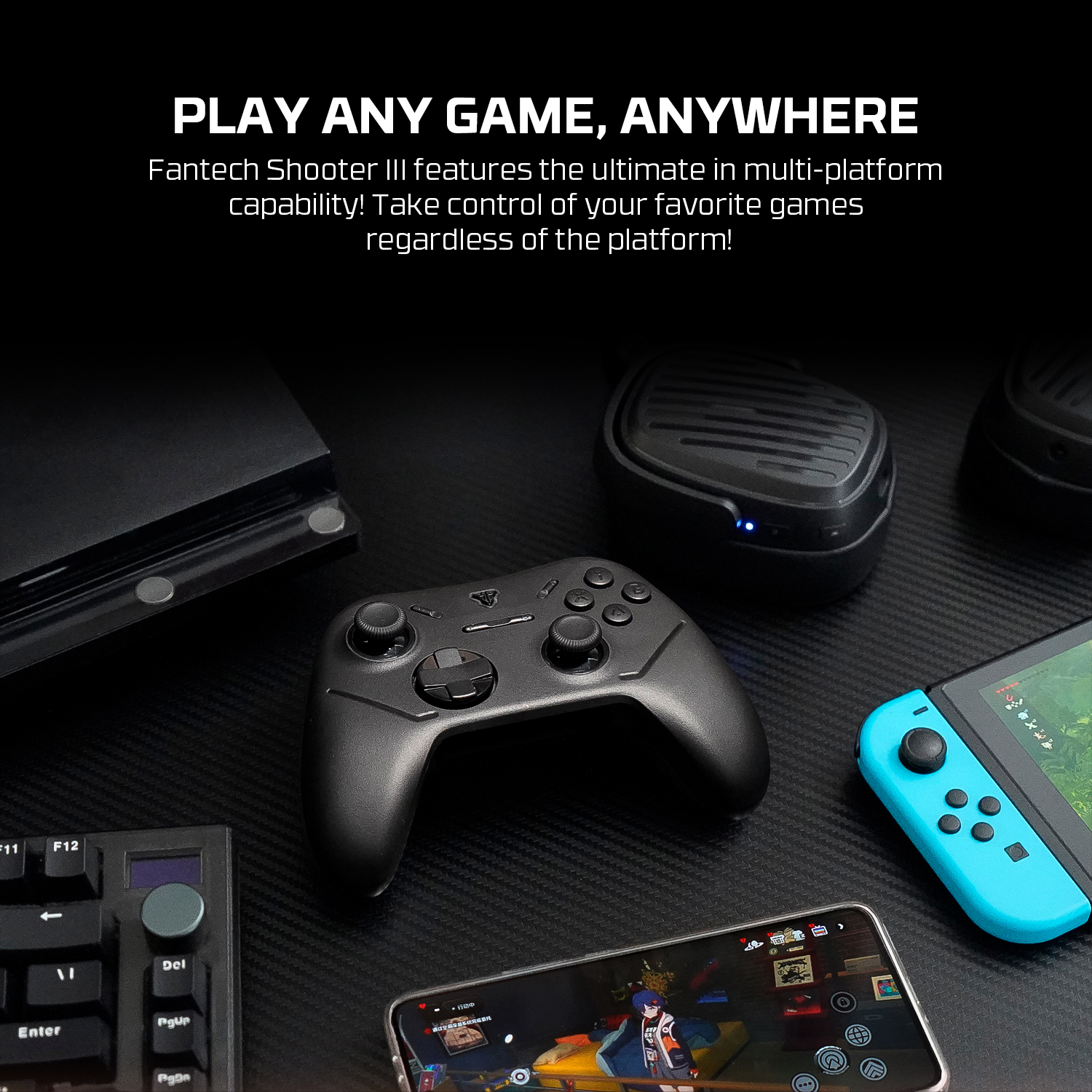 FANTECH WGP13S Shooter-III Multi-Platform Gamepad Wired & 2.4 Ghz Wireless Controller Gamepad Console Joystick Duel Mode USB Type C. 