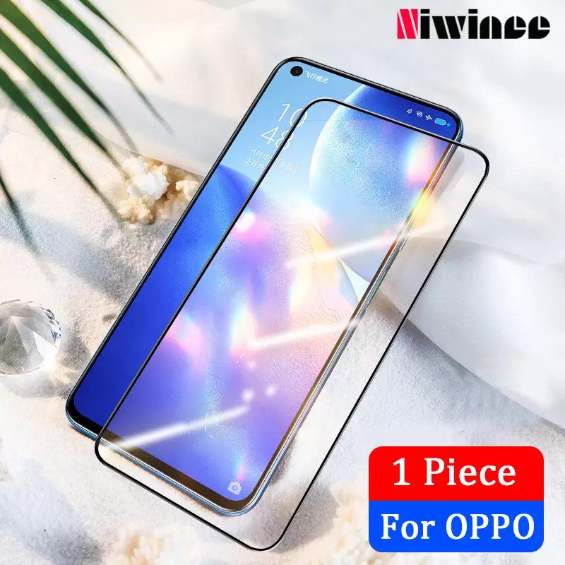 For Oppo Reno 5 21D Tempered Glass Ultra-thin Screen Protector - Black l4520. 