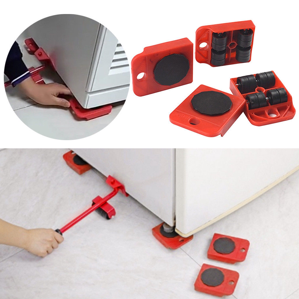 150KG FURNITURE MOVES TOOL 5 In 1 Mover Roller Moving Helper Furniture Appliances Mover Lifter Roller Logistics Helper System Tool Set With 4 Wheel Sliders Mover Table Sofa Removal Indoor . 
