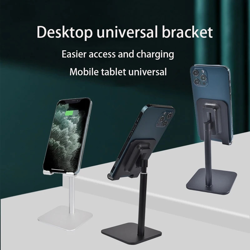 Desktop Phone Stand Shrinkable Rotatable Lazy Person Bracket Office Accessories Aluminum Alloy For Android Apple Xiaomi Huawei. 
