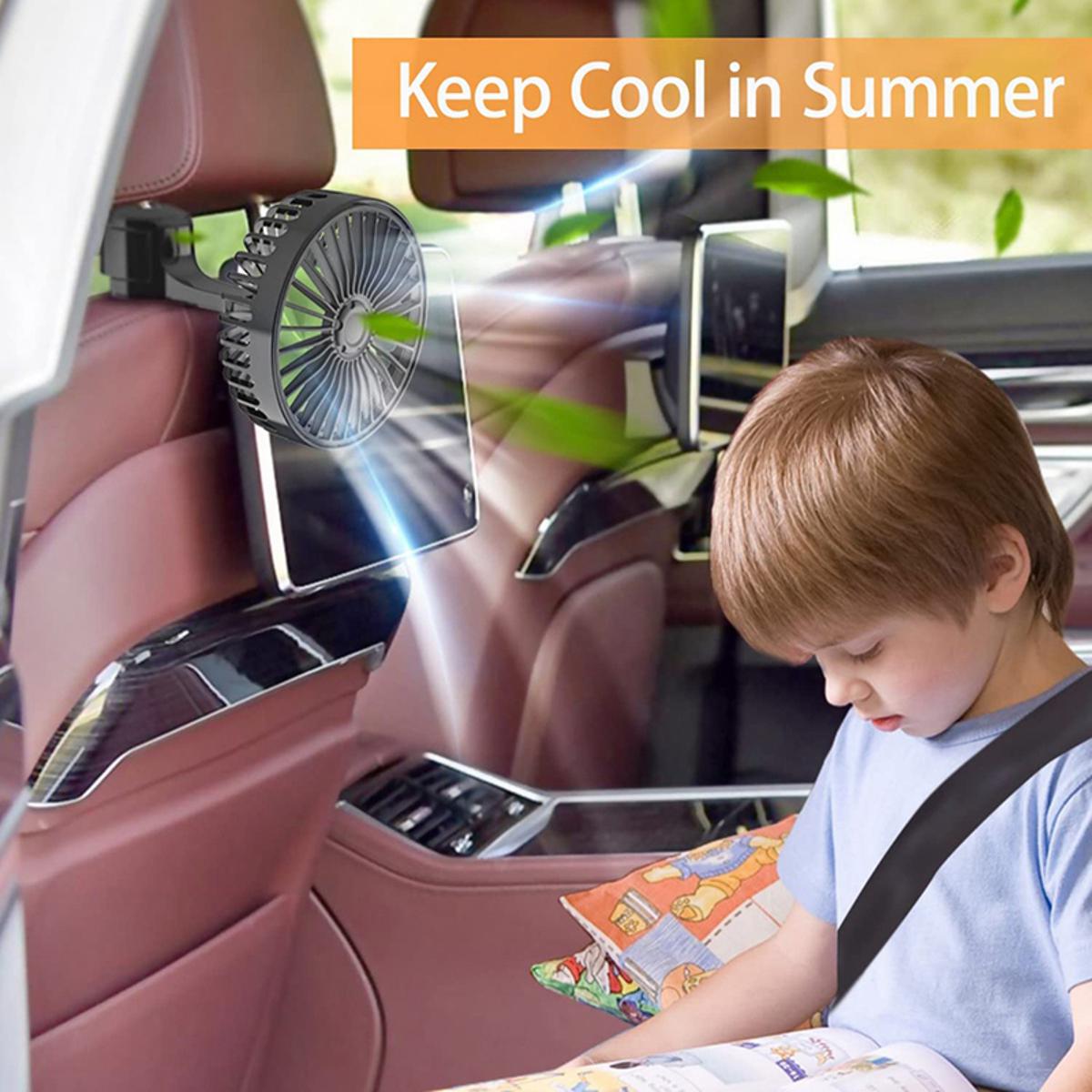【Xiaofeng】Car Fan, UB Backeat Auto Rear eat Fan 3