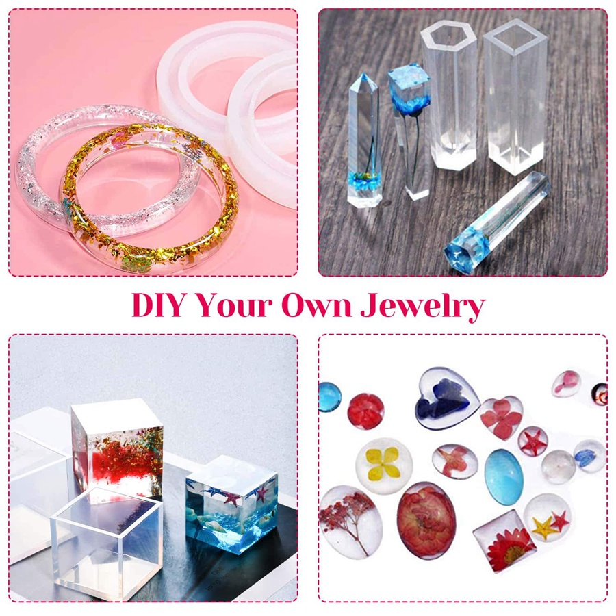 Resin Molds, 149 Pieces Silicone Resin Casting Molds and Tools Kit. 