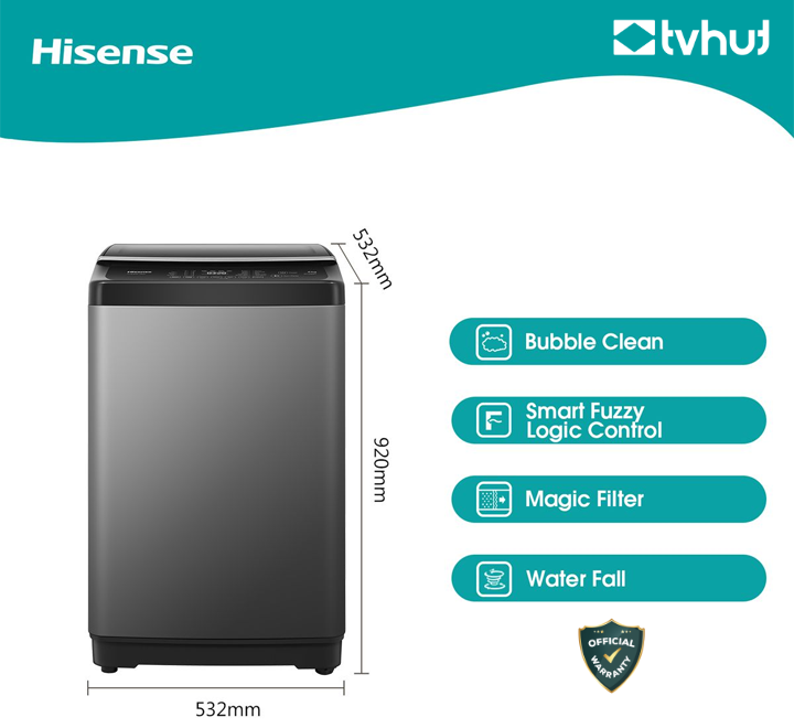 Hisense WTJA801T 8 kg Top Load Washing Machine