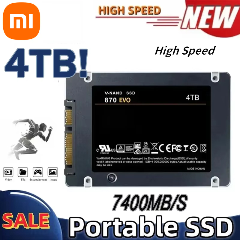 Xiaomi 4 TB Katı Hal Disk SSD 870 EVO 1 TB 2 TB Dahili HDD Sabit Disk Sata3 2.5 Inç Dizüstü Bilgisayar Mikrobilgisayar Masaüstü