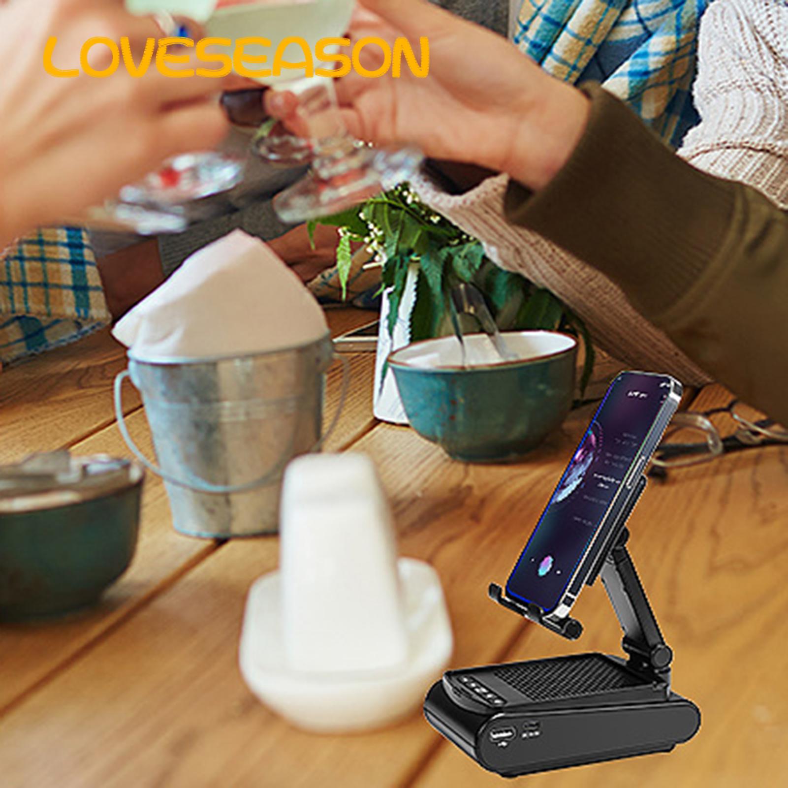 Mobile Phone Holder with Bluetooth-compatible Speaker Wireless Bluetooth Speaker Mobile Phone Holder Stand for Anti-skid Bottom Cell Phone Stand. 