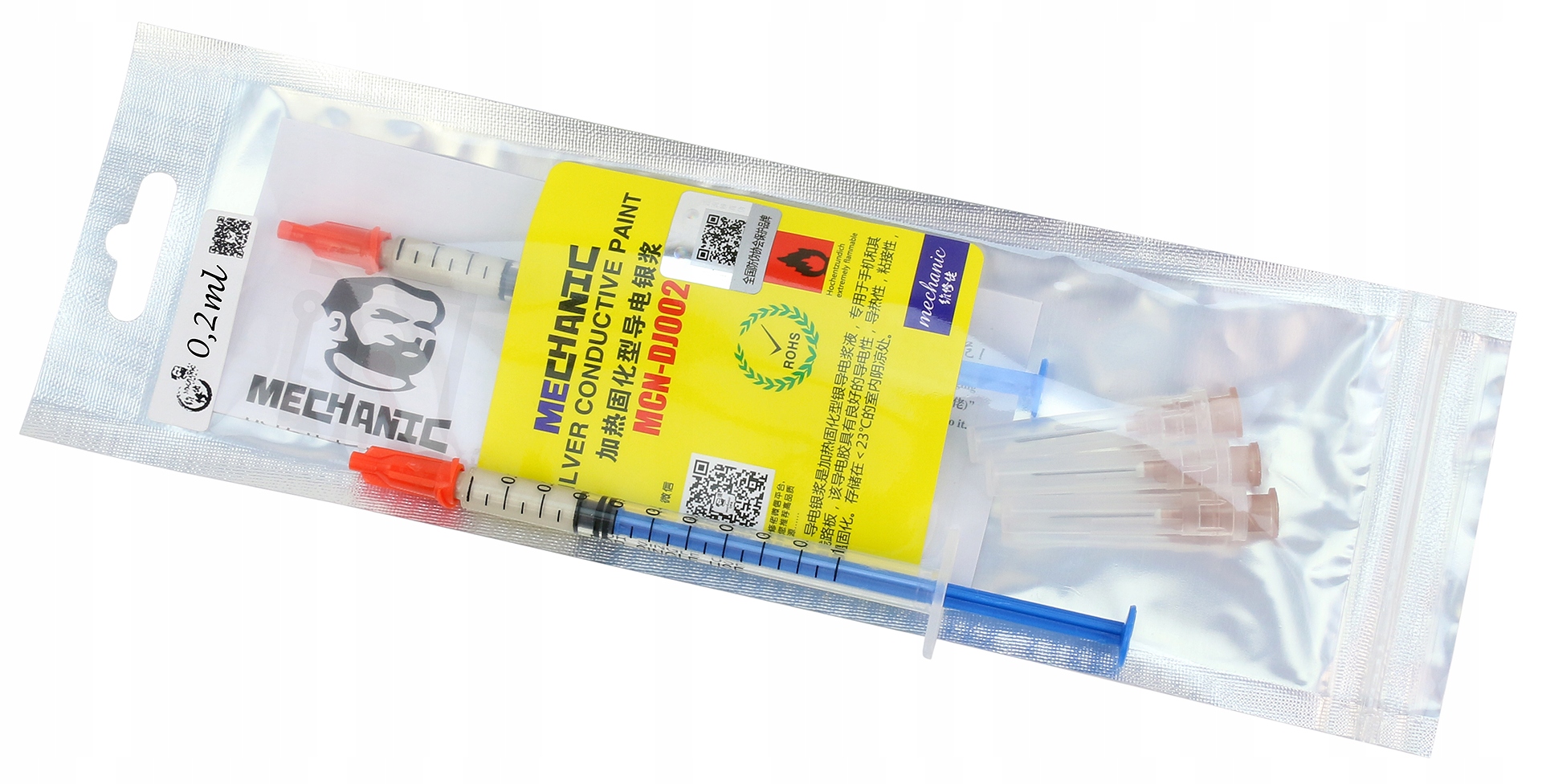 Mechanic MCN-DJ002 Silver Conductive Slurry Injector 0.2 0.3 0.4 0.5 0.7 1.0ML Electrically Paste Adhesive circuit Maintenance tool. 