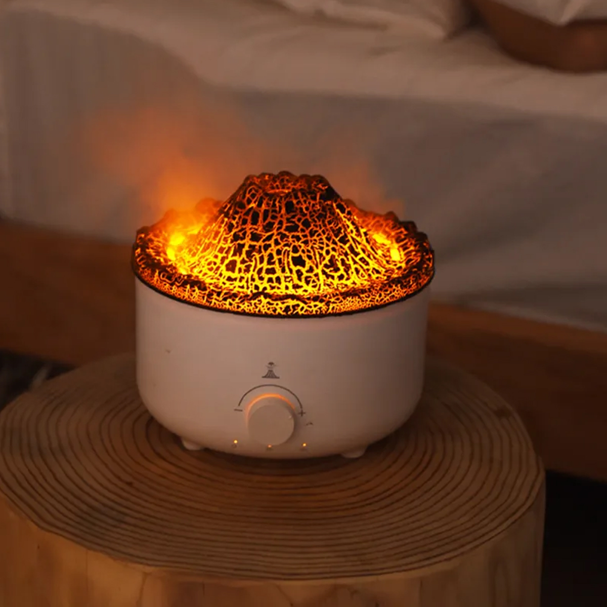 Volcano Jellyfish Humidifier With Led Light Flame Humidifier Aroma Diffuser With Remote Control. 