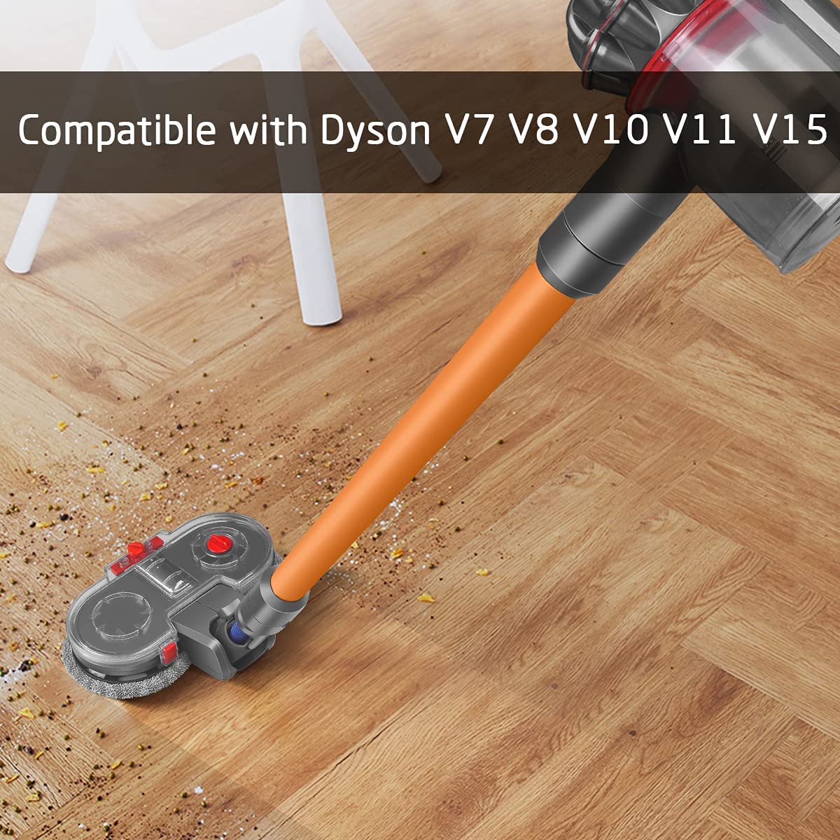 Mop Attachment for V15 V11 V10 V8 V7 Vacuum Cleaner, Electric Mop Attachment with Water Tank and 12 Washable Mops