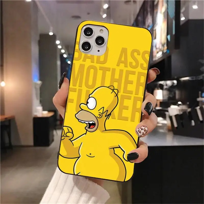 Funny Cartoon Homer Simpson Family Phone Case For iphone 14 13 12 11 Pro Mini XS Max 8 7 Plus X SE 2020 XR cover Abandon Abandon. 