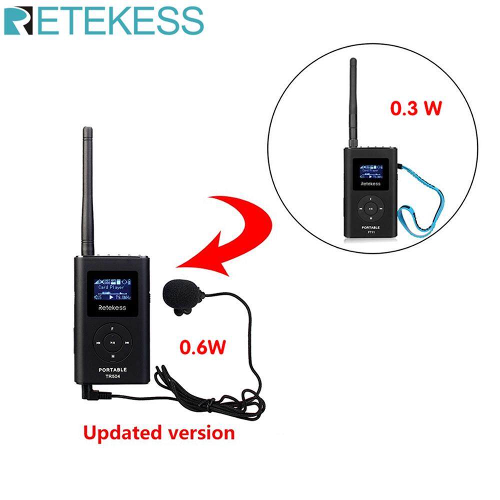 Retekess TR504 0.6W FM Wireless Transmitter MP3 Broadcast Radio Transmitter for Car Meeting Tour Guide System Hospital