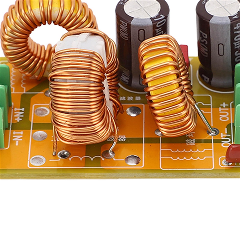 4A DC LC Filter FCC Car Audio High Frequency Filtering Low Pass Passive Electromagnetic Interference Filter Easy to Use. 
