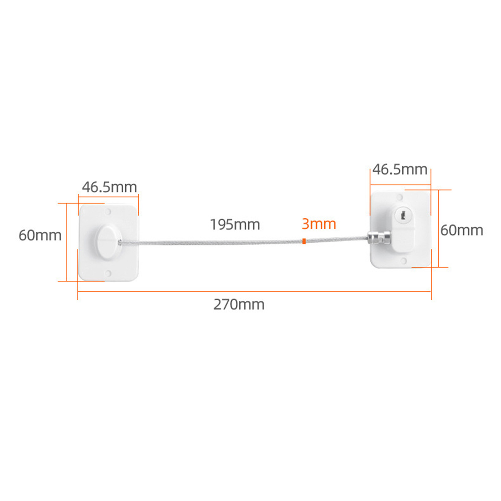 3m Sticker Fridge Lock Child-proof Refrigerator Door Lock Set Keep Kitchen Safe Easy Installation Ideal for Child Safety Lock for Fridge