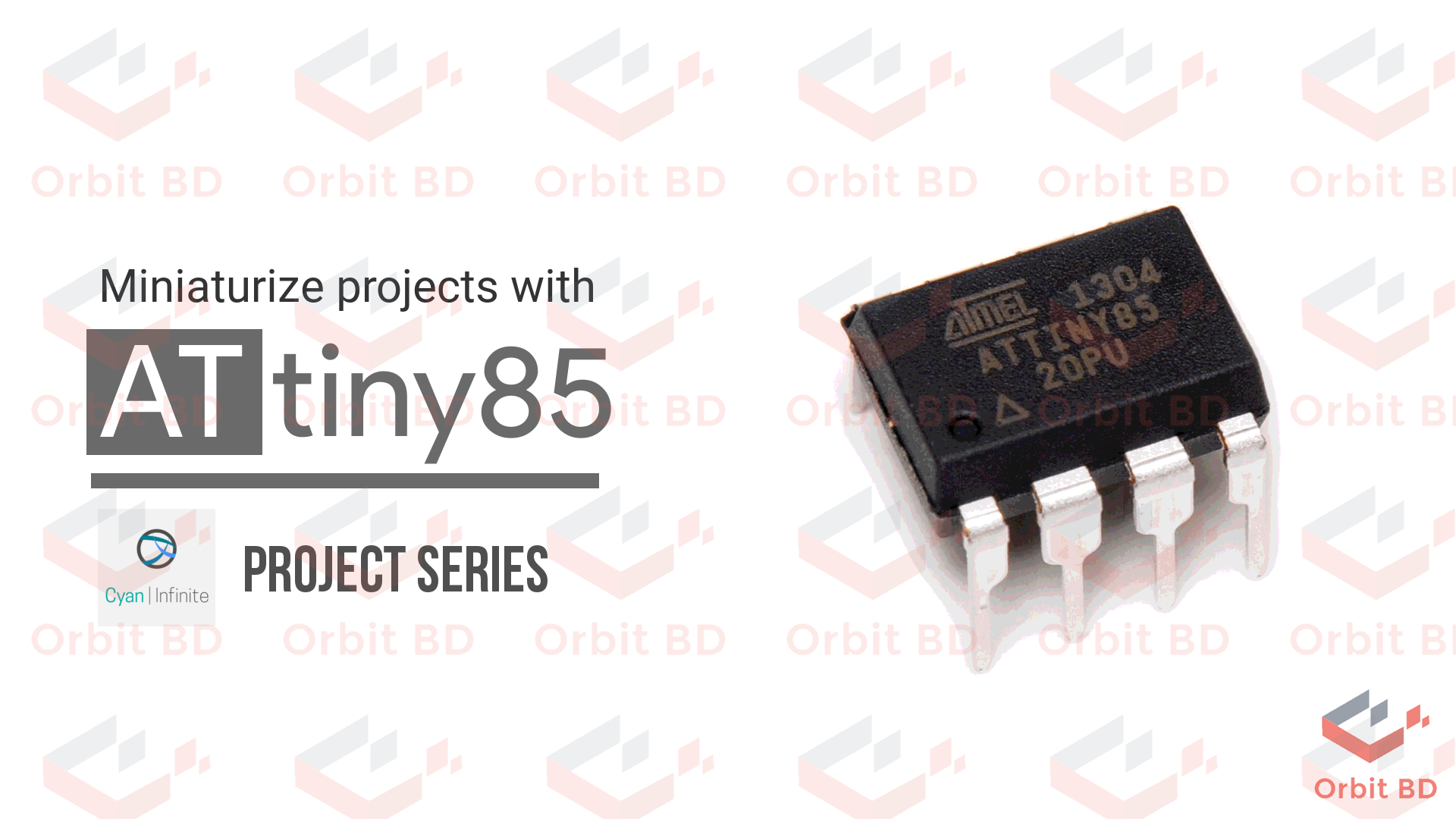ATtiny85 DIP 8 Through Hole AT Tiny 85 IC A Class. 