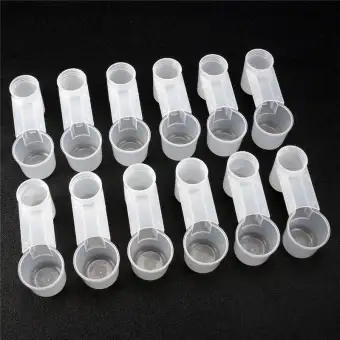 12pcs Plastic Water Bottle Bird Feeder Drinker Cup For Dove