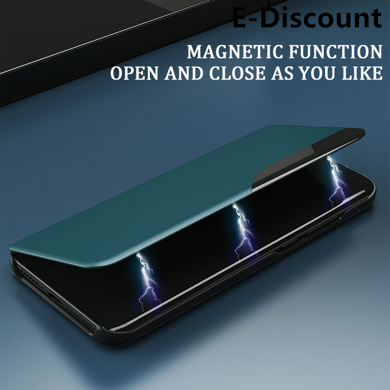 For Samsung Galaxy M53 5G Back Cover Clear Window View Smart Transparent PU Leather Stand Holder Phone case For Samsung M53 5G Flip Back Case. 