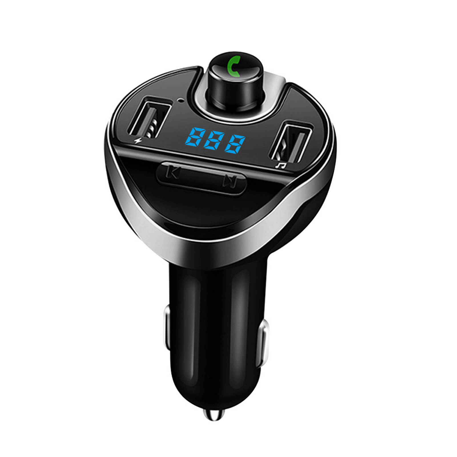T20 FM Transmitter Dual USB Handsfree Black Memory Function 3.4A Charger MP3 Player for Car. 