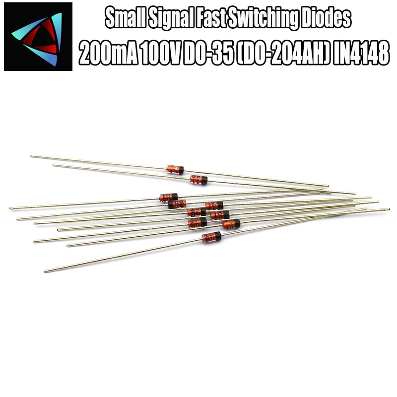 【Mary DAI Store】50 Pcs 1N4148 Small Signal Switching Diodes Axial 200mA 100V IN4148 1N IN 4148 50 Volt. 