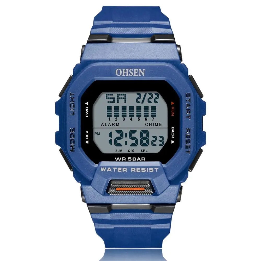 OHSEN Outdoor Mens Women Digital Sport Watch 5ATM Dive