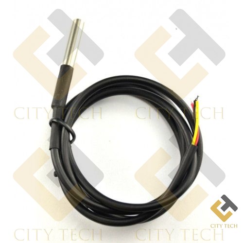 3 Wire DS18B20 Waterproof Digital Temperature Temp Sensor Probe 1M Stainless Steel Package Waterproof DS18B20 Temperature Sensor Probe For Arduino Raspberry Pi. 