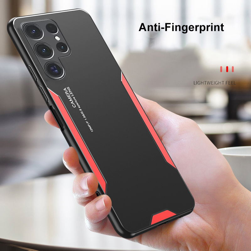 Phone case Samsung Galaxy S24 Plus 24 Ultra Aluminum Metal Matte Cover Soft Silicone Frame Camera Protection Back Cover Samsung Galaxy S24 Plus 24 Ultra case. 
