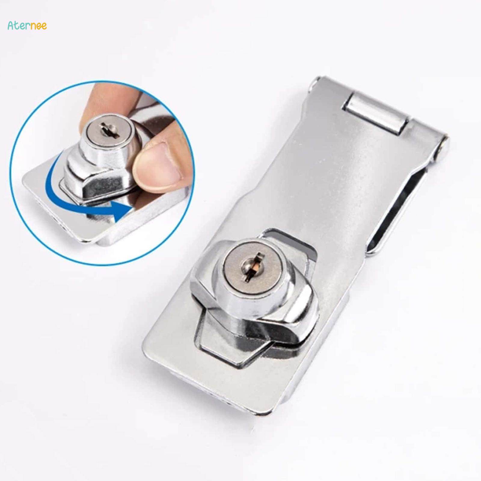 Twist Knob Keyed Locking Hasp, Cabinet Locks with Keys, Universal Easy Installation Hasp Lock, Tool Box Locks Cabinet Knob Lock for Cupboard. 