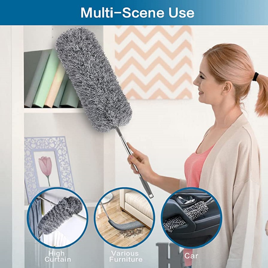 Extendable Flexible Duster for Cleaning Complicated Areas and ceiling fan, Microfiber Duster , Super Long Extendable Dusters. 